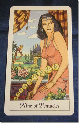 01/08/12: Study Time! | Nine of Pentacles Everyday Tarot