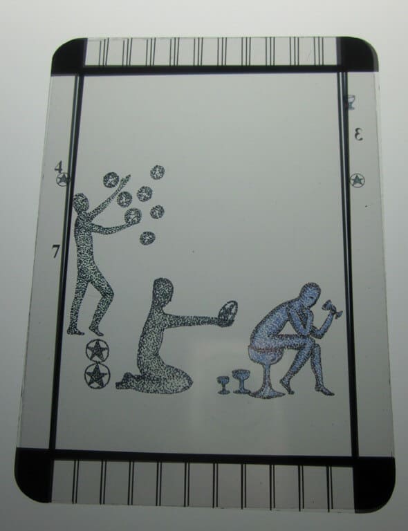 02/11/12: Taking Score | 4 Cups, 3 Pentacles, 7 Pentacles