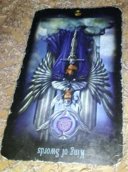 05/08/13: Rationality and Suppressed Emotion / rev King Swords Everyday Tarot